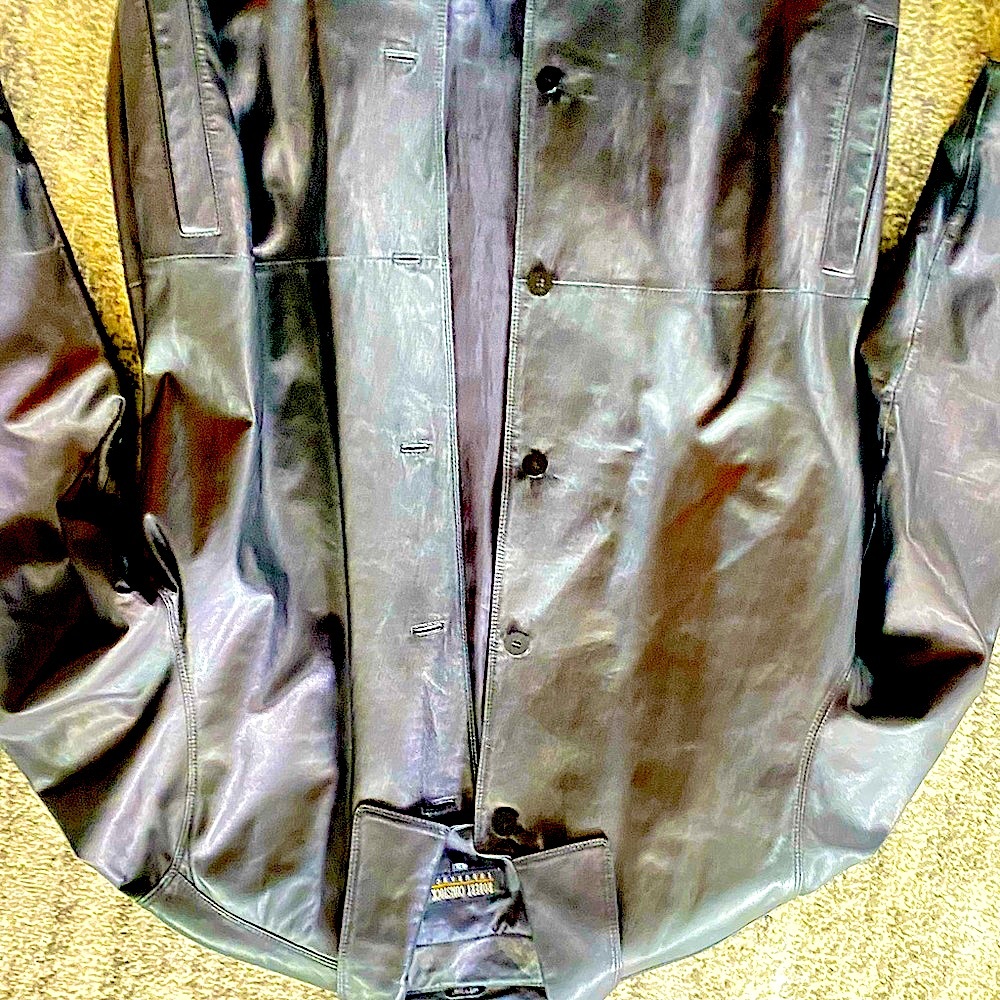 Robert comstock black leather jacket